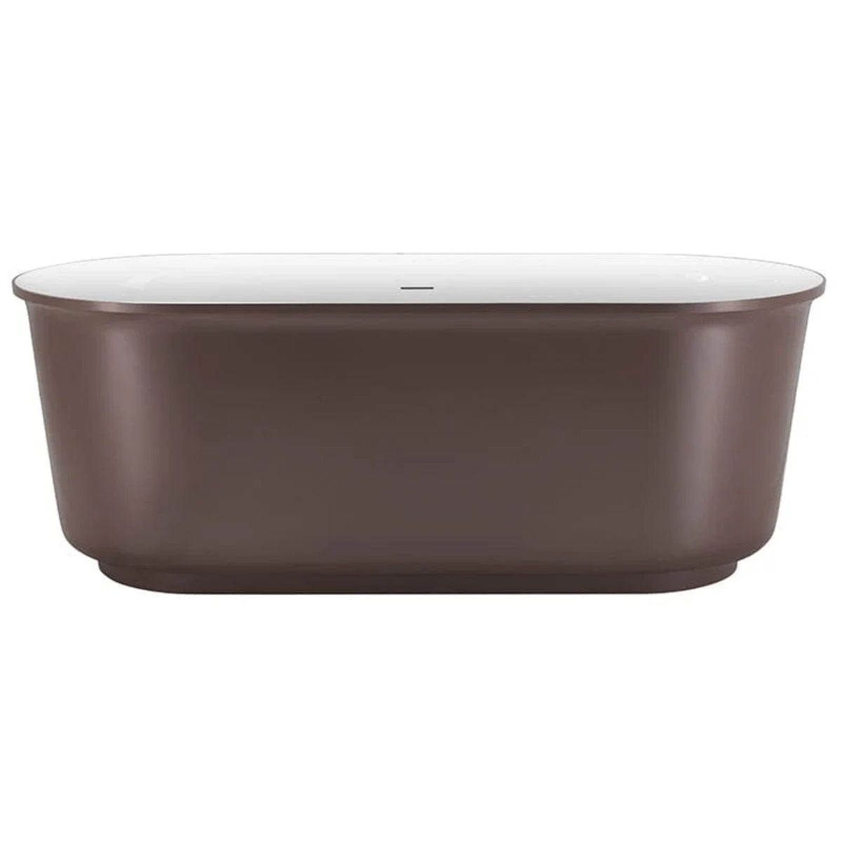 59 Inches Freestanding Soaking Tub in Brown