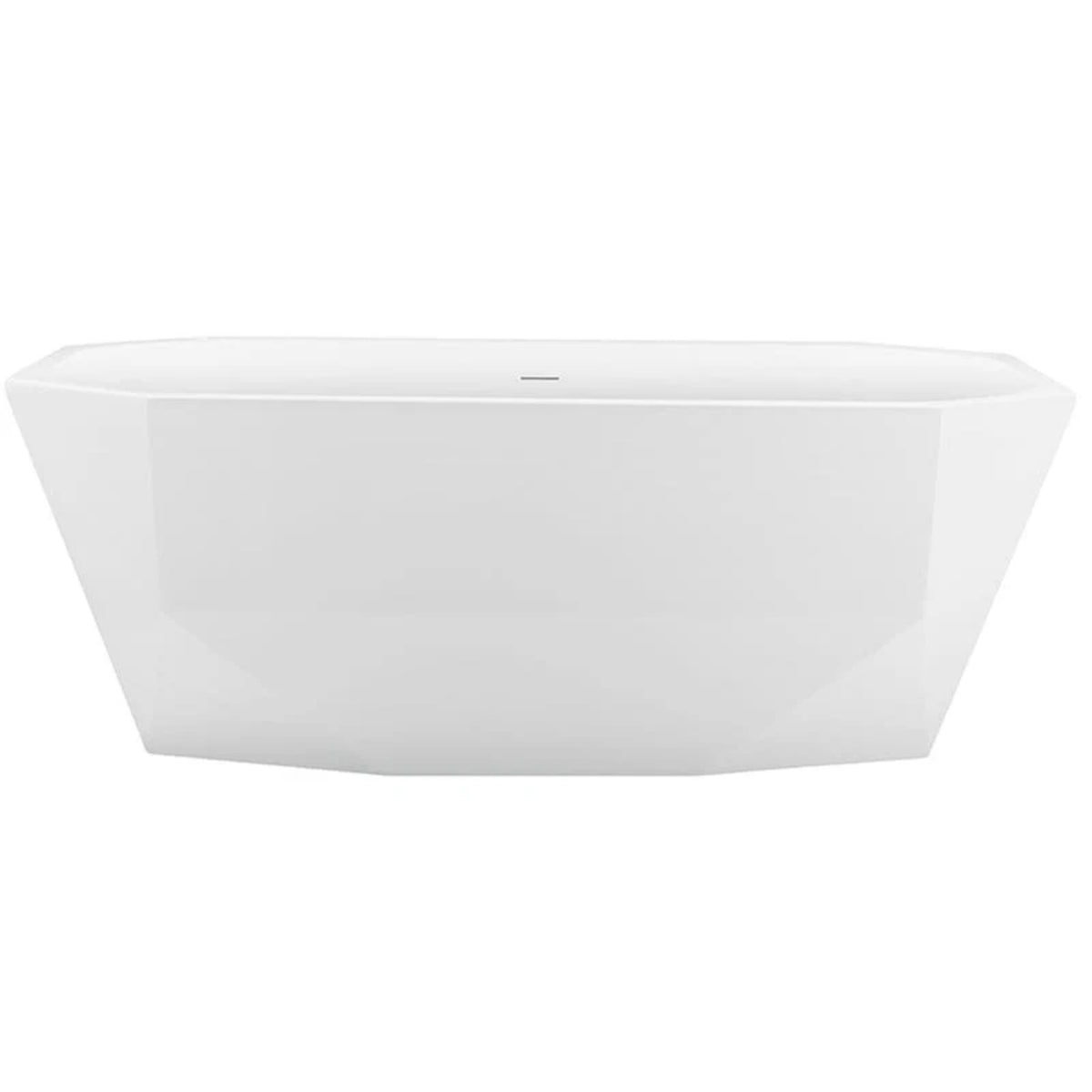 67 Inch Modern Rectangular Acrylic Soaking Bathtub