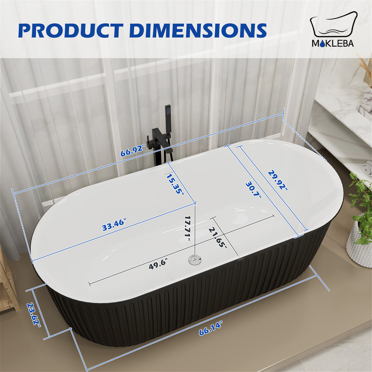 Bathtub Product Dimensions