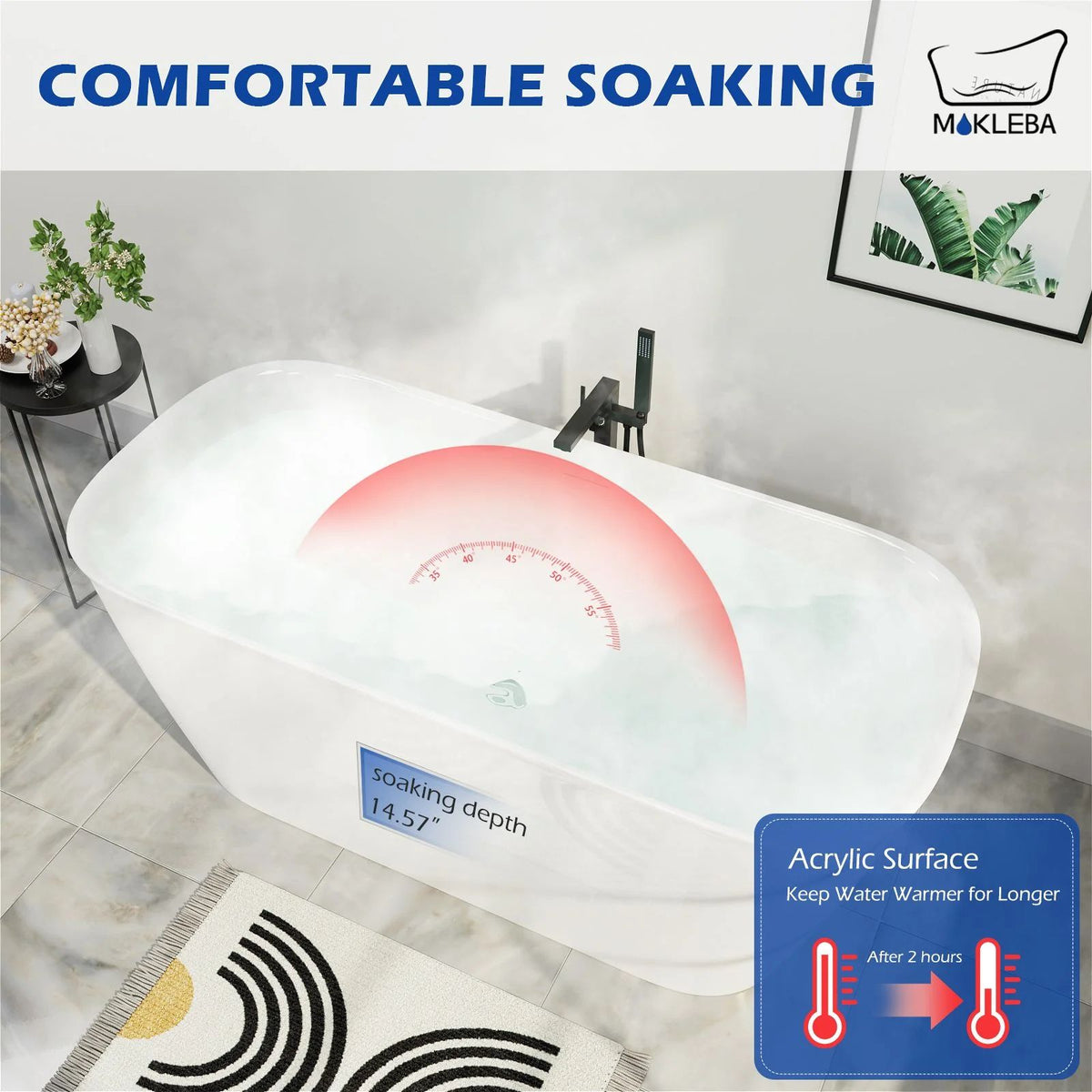 Comfortable Soaking Depth