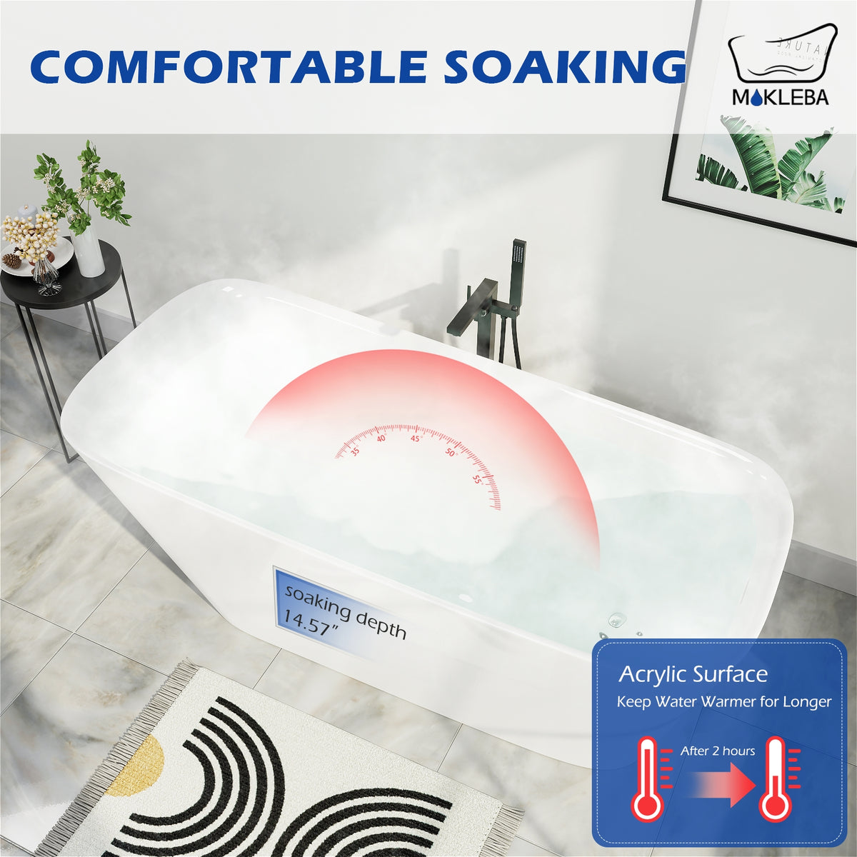 Comfortable Soaking Depth