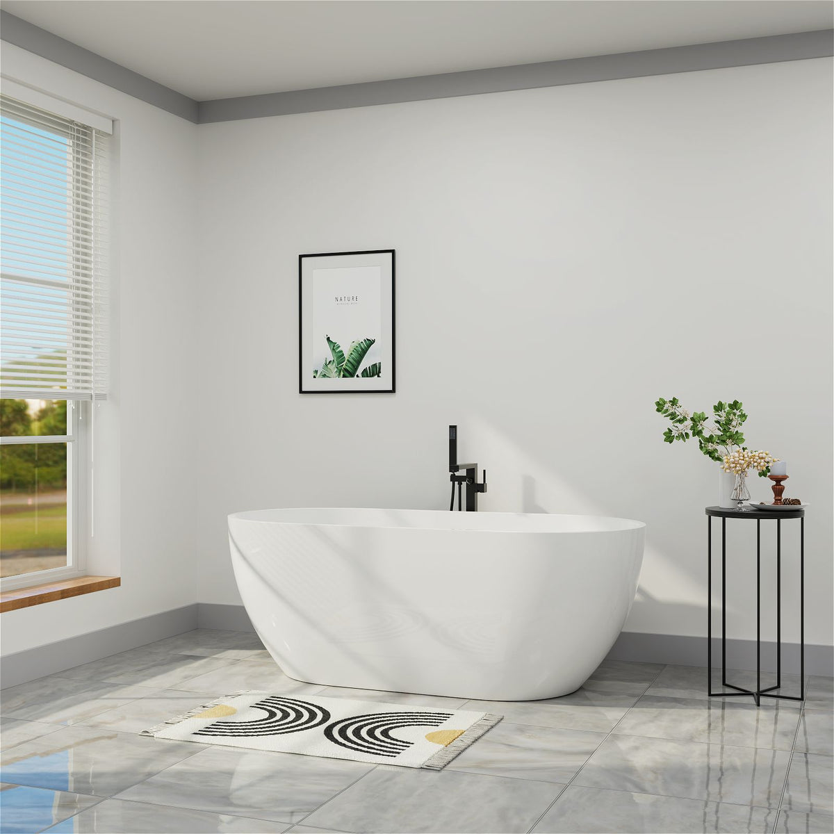 Freestanding Acrylic Tub with Insulation Comfort