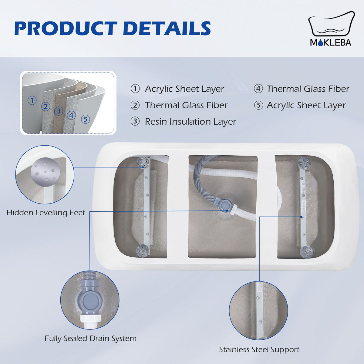 Tub Product Details 67 Inch